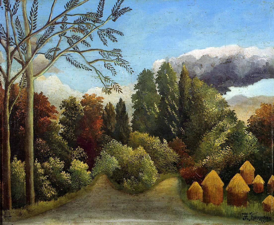  Henri Rousseau View of the Banks of the Oise - Hand Painted Oil Painting