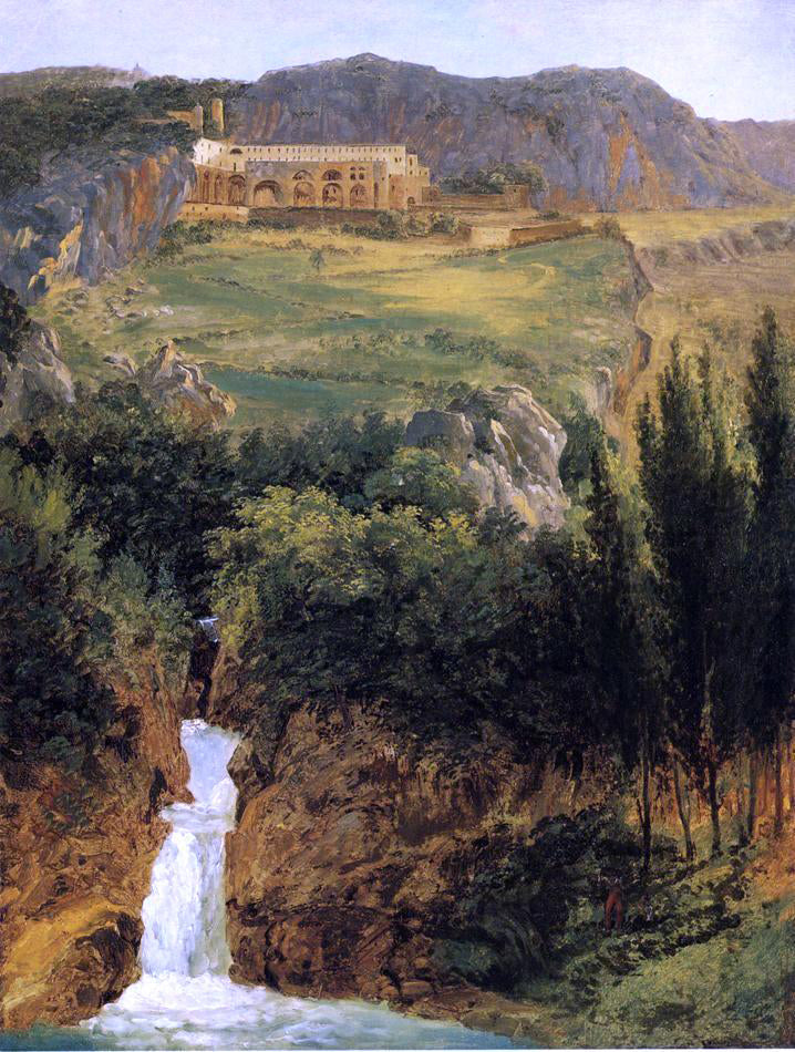  Antoine-Felix Boisselier View of the Benedictine Monastery at Subiaco - Hand Painted Oil Painting
