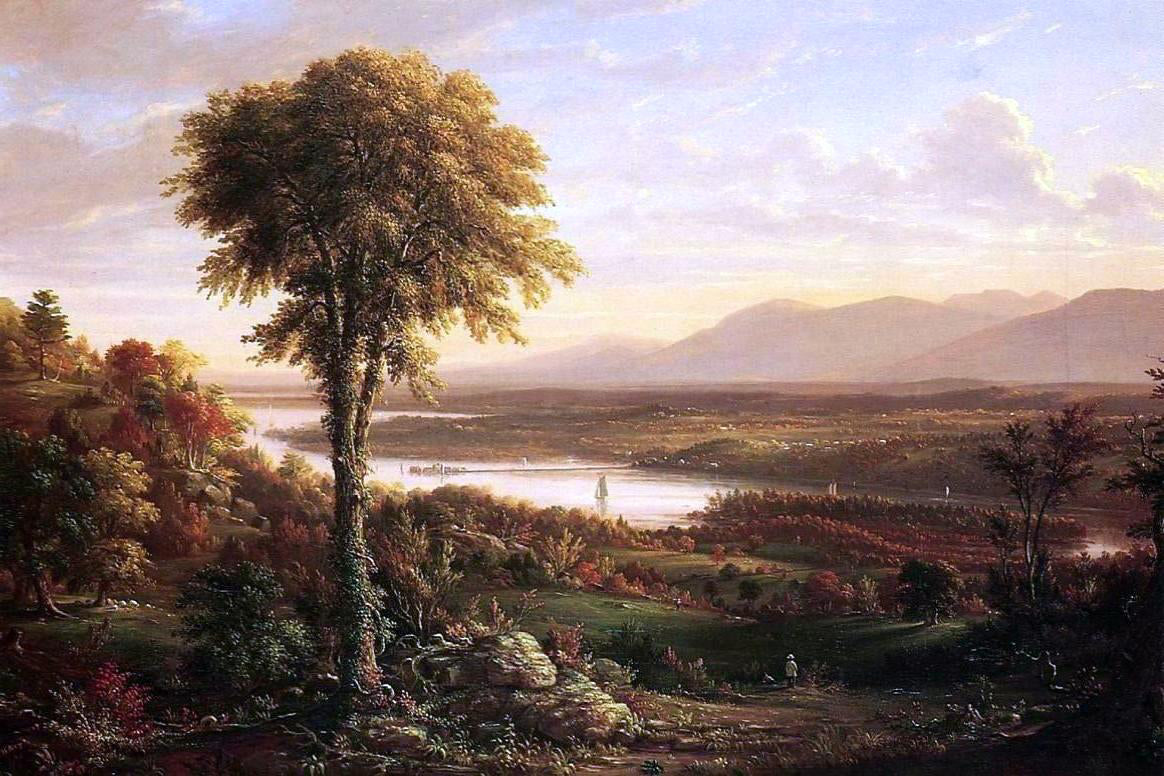 Henry Ary View of the Catskills from the South Side of Mount Merino - Hand Painted Oil Painting