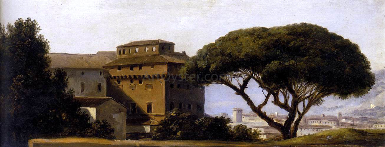 Pierre-Henri De Valenciennes View of the Convent of Ara Coeli with Pines - Hand Painted Oil Painting