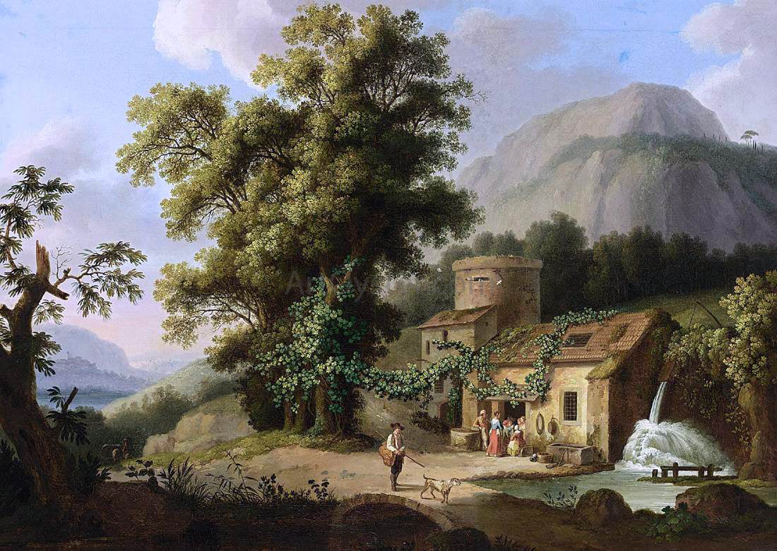 Jacob Philipp Hackert View of the Copper-Mill in Vietri - Hand Painted Oil Painting