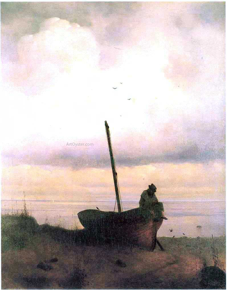 Ivan Constantinovich Aivazovsky View of the Cost Near St. Petersburg - Hand Painted Oil Painting