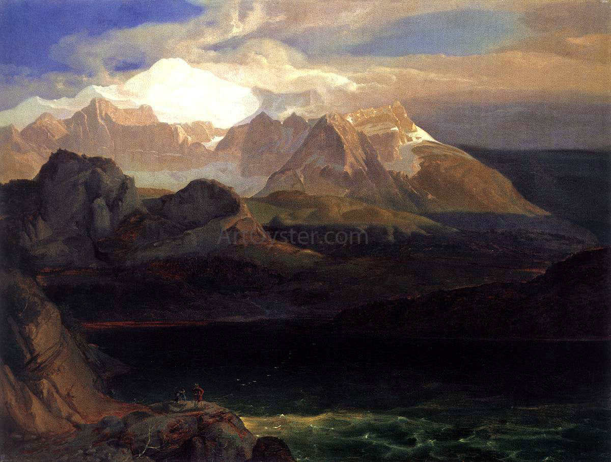Carl Rottmann View of the Eibsee - Hand Painted Oil Painting