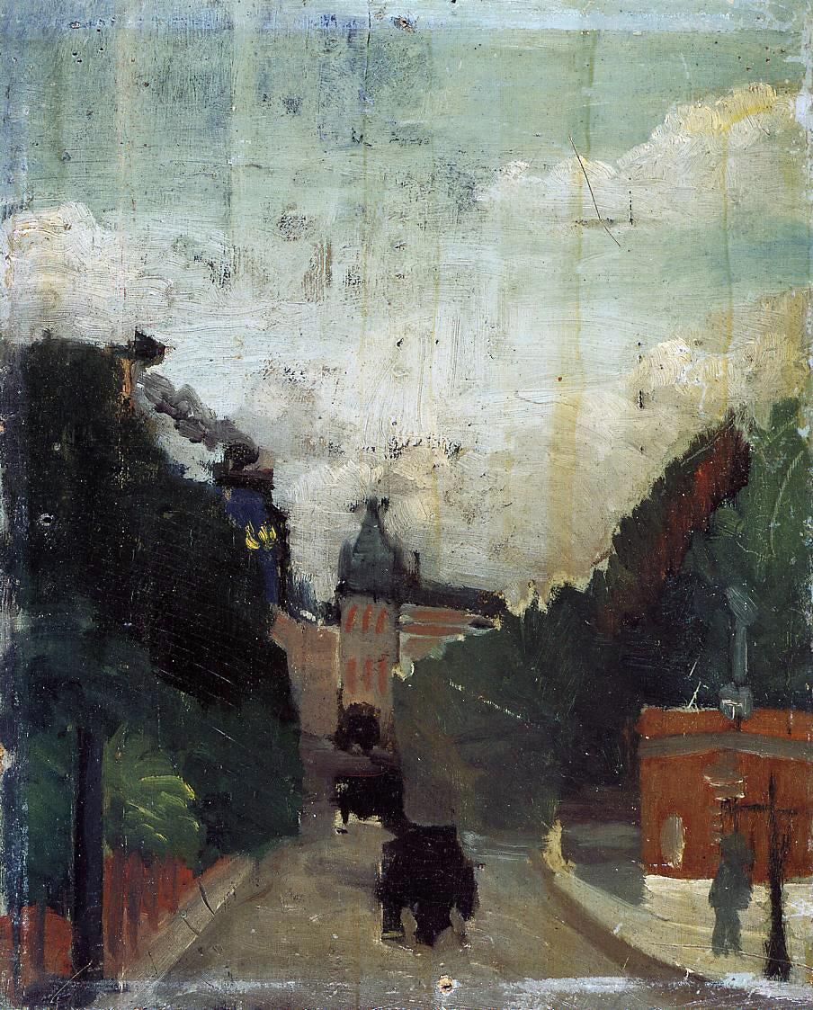 Henri Rousseau View of the Palais du Metropolitan (study) - Hand Painted Oil Painting