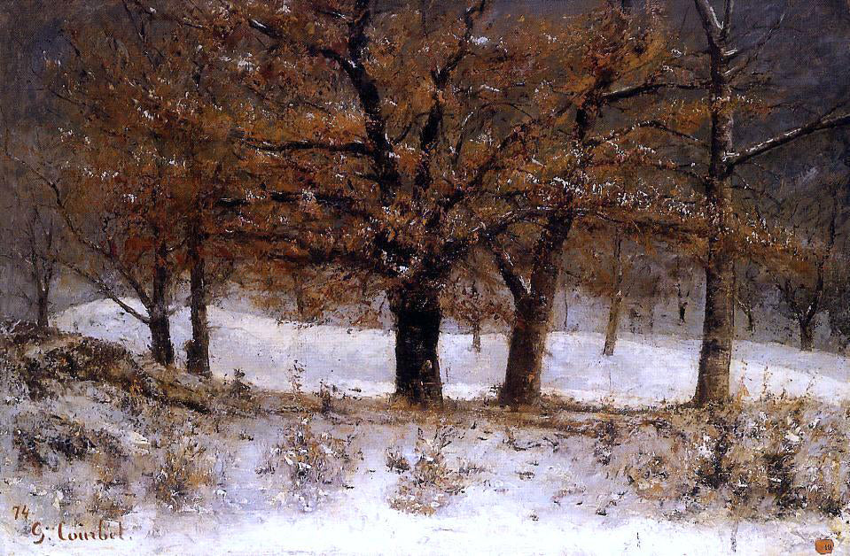 Gustave Courbet View of the Parc de Crete over Clarens - Hand Painted Oil Painting
