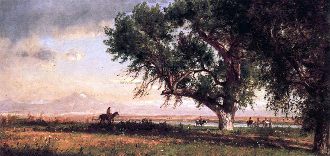 Thomas Worthington Whittredge View of the Platte River - Hand Painted Oil Painting