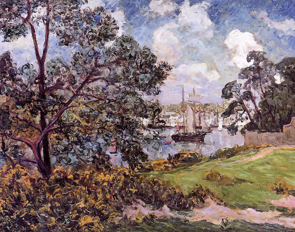 Maxime Maufra View of the Port of Auray - Hand Painted Oil Painting