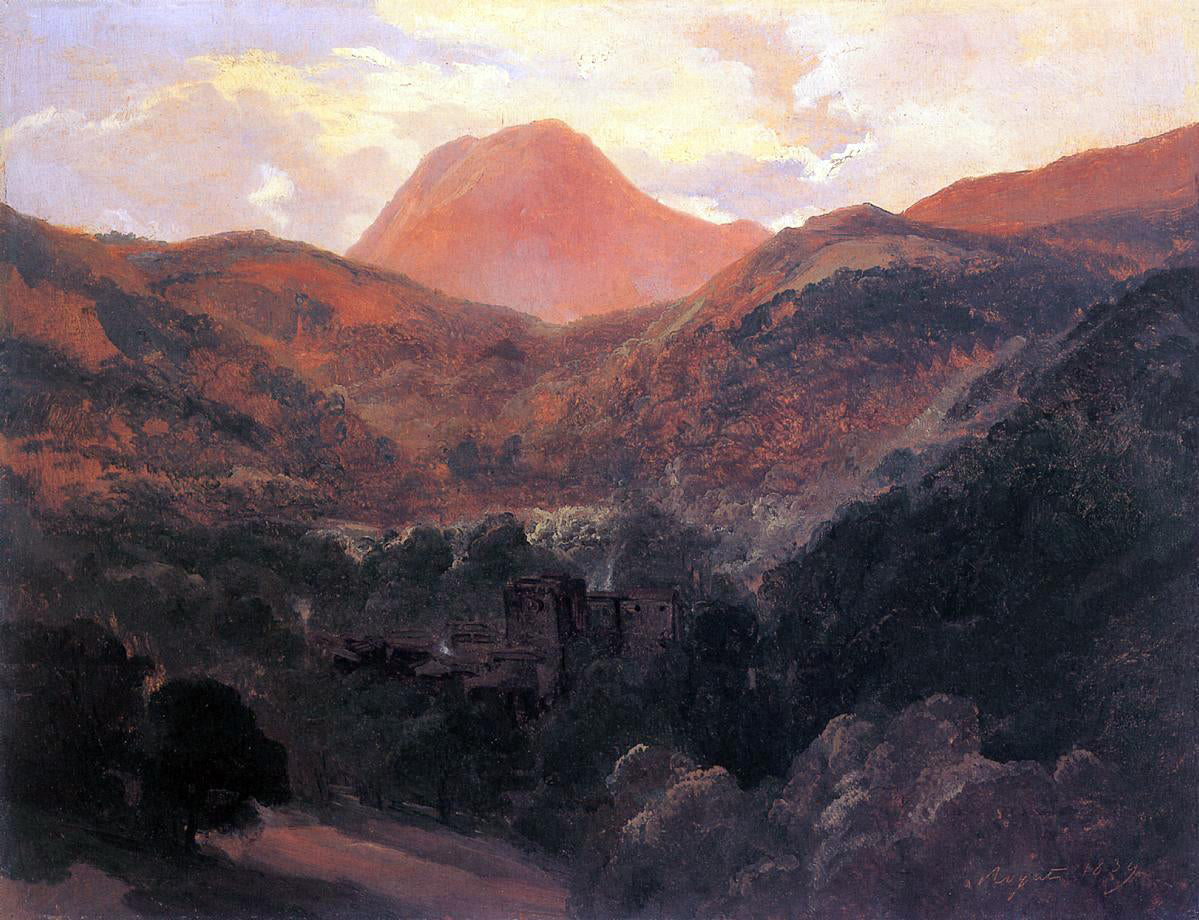 Theodore Rousseau View of the Puy de Dome and Royat - Hand Painted Oil Painting