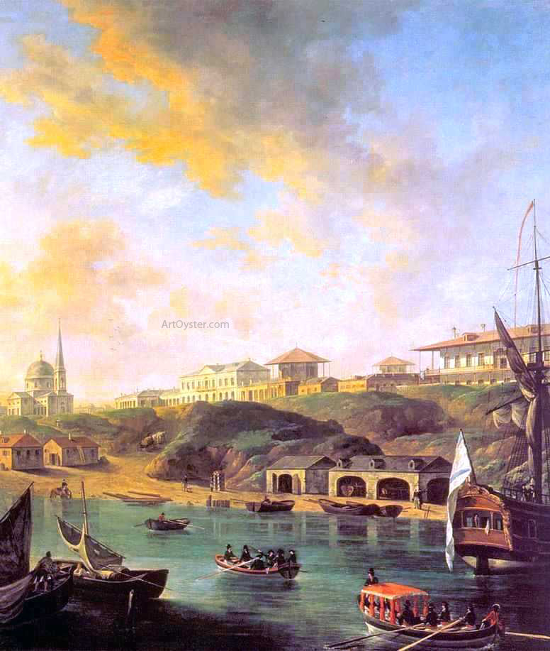 Fedor Yakovlevich Alekseev View of the town Nikolaev - Hand Painted Oil Painting