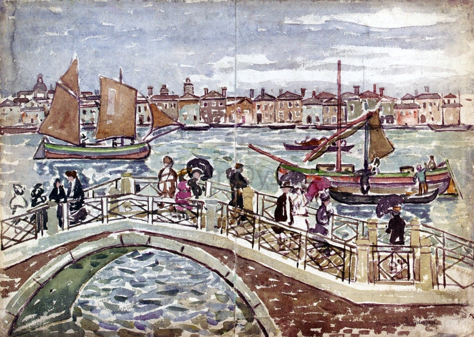 Maurice Prendergast View of Venice (also known as Giudecca from The Zattere) - Hand Painted Oil Painting