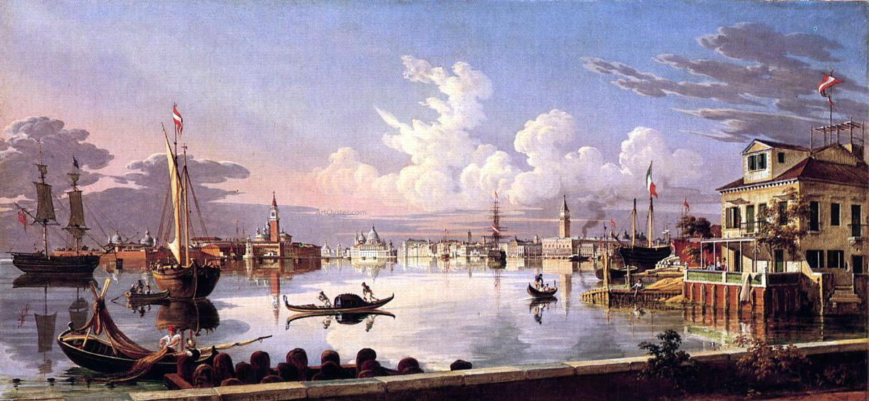 Robert Salmon View of Venice - Hand Painted Oil Painting