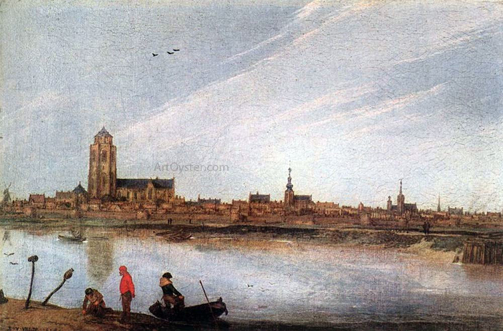 Esaias Van de Velde View of Zierikzee - Hand Painted Oil Painting