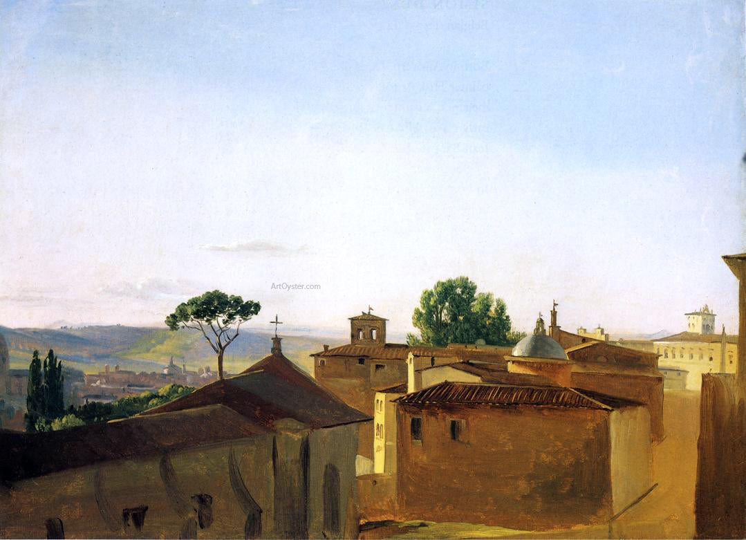  Simon Denis View on the Quirinal Hill, Rome - Hand Painted Oil Painting