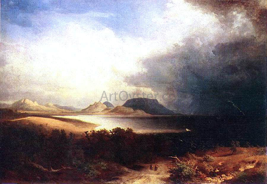 Sandor Brodszky View to the Lake Balaton (Storm) - Hand Painted Oil Painting