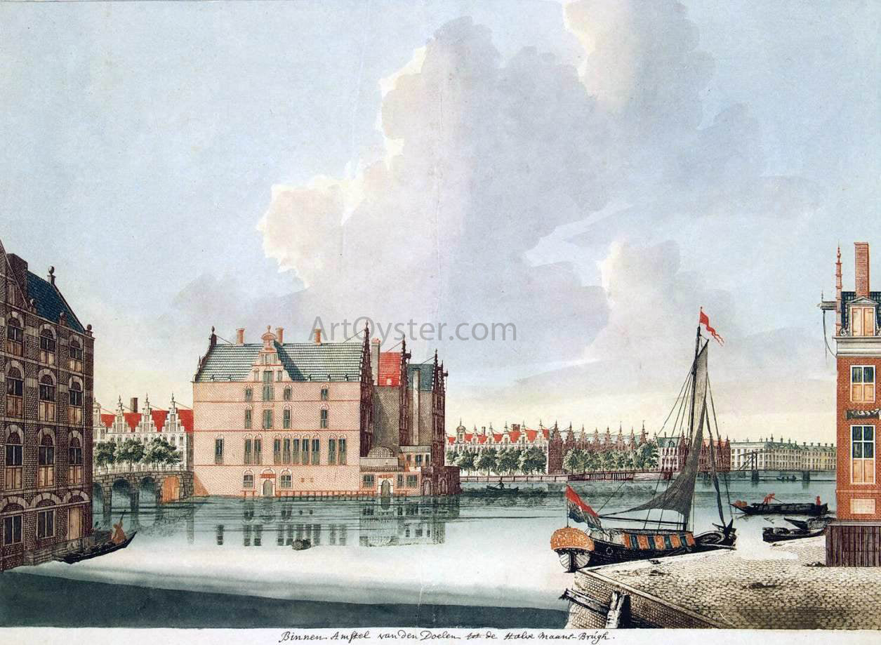 Johannes Teyler View toward the Amstel River - Hand Painted Oil Painting