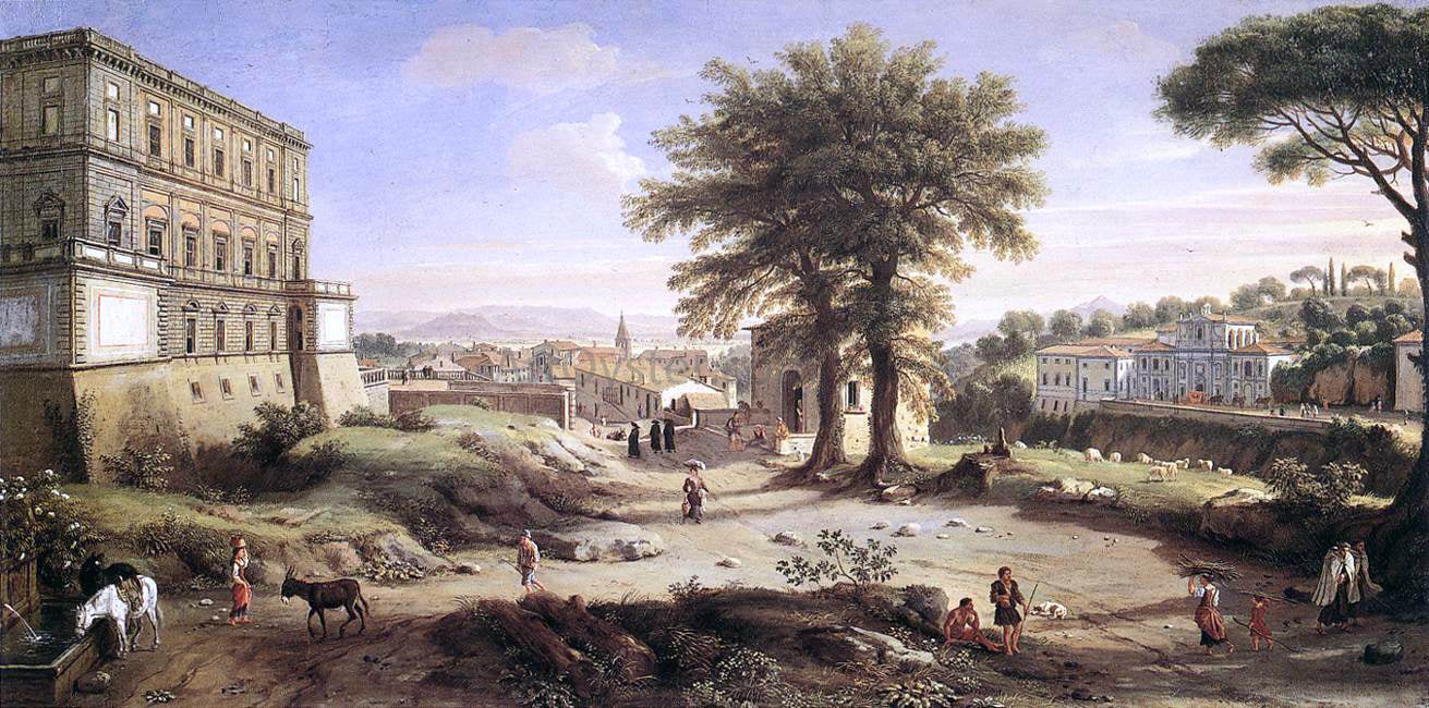 Caspar Andriaans Van Wittel Villa Farnese at Caprarola - Hand Painted Oil Painting
