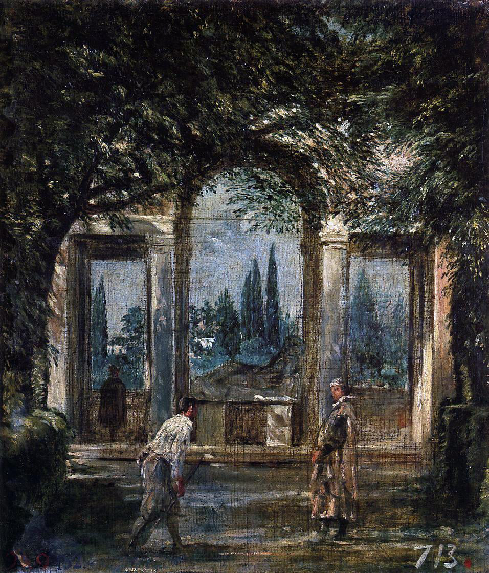 Diego Velazquez Villa Medici in Rome (also known as Pavillon of Ariadne) - Hand Painted Oil Painting