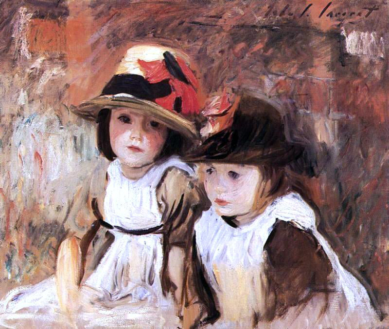 John Singer Sargent A Village Children Scene - Hand Painted Oil Painting