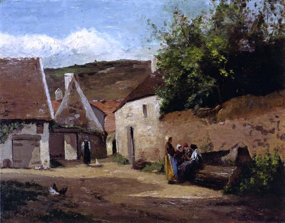 Camille Pissarro Village Corner - Hand Painted Oil Painting