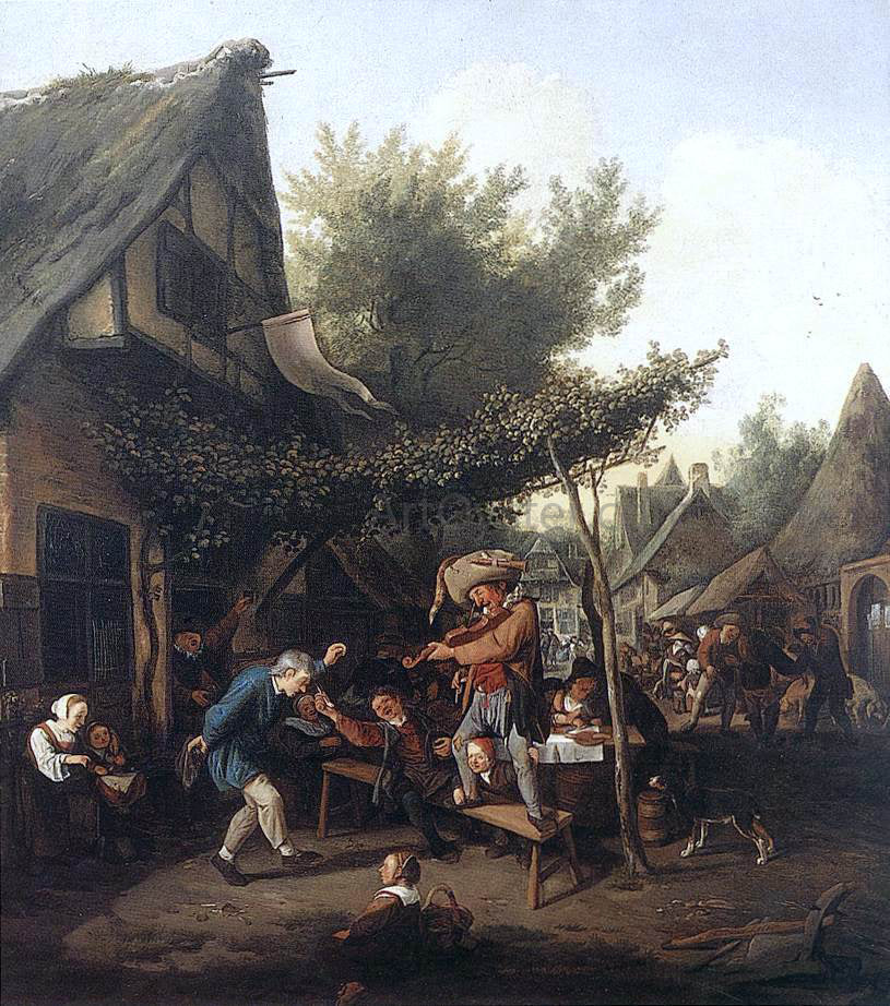 Cornelis Dusart Village Feast - Hand Painted Oil Painting