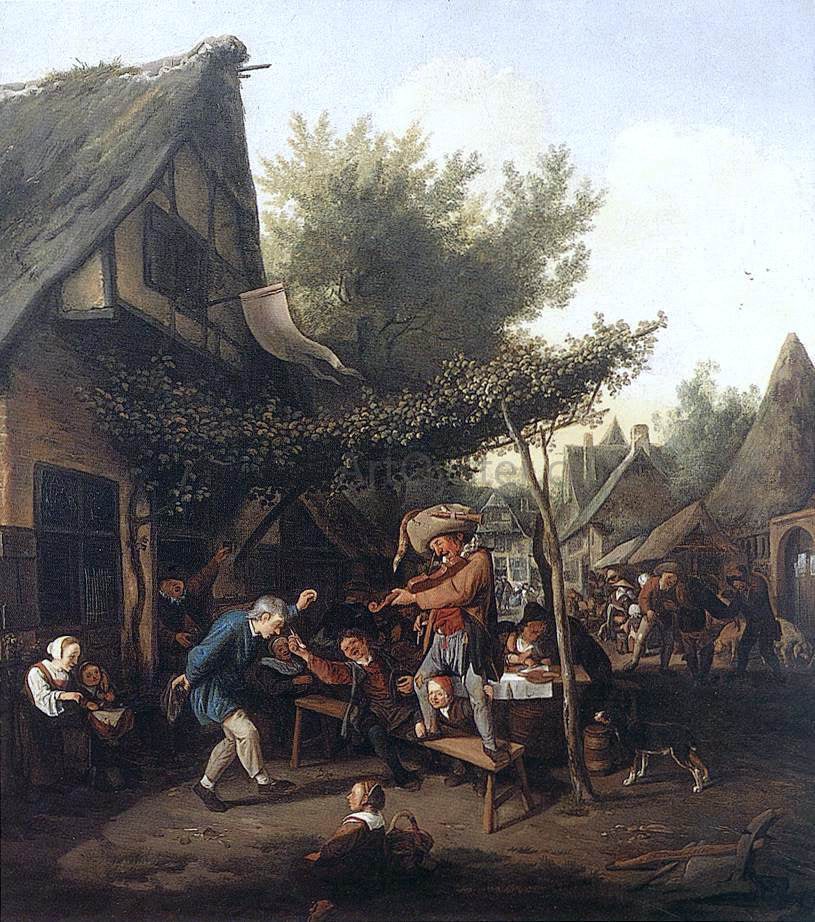  Cornelis Dusart Village Feast - Hand Painted Oil Painting