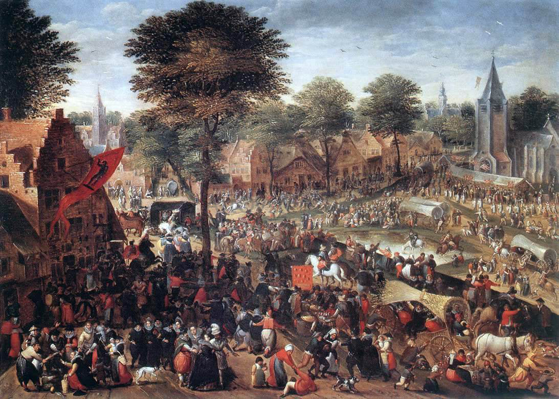 Hans Bol Village Feast (Annual Fair) - Hand Painted Oil Painting