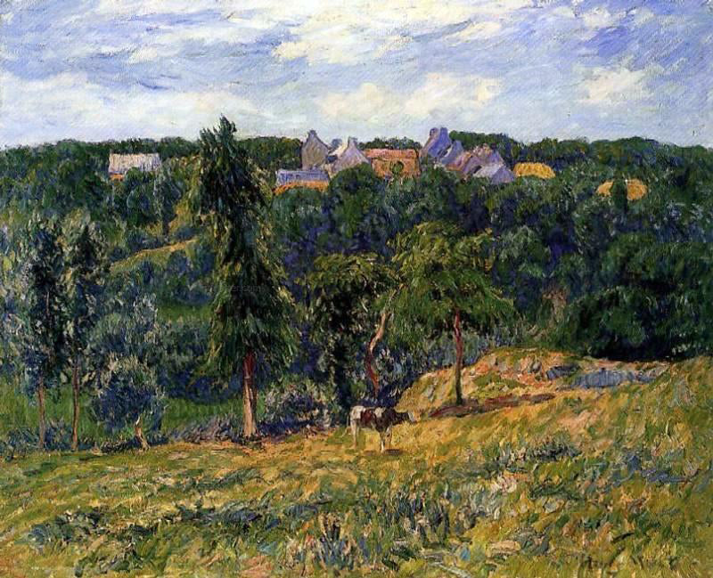 Henri Moret Village near Clohars - Hand Painted Oil Painting