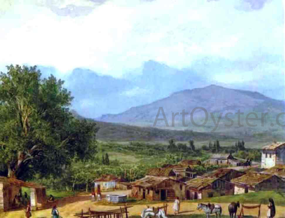 Karl Pavlovich Brulloff Village of San Rocco near the Town of Corfu - Hand Painted Oil Painting