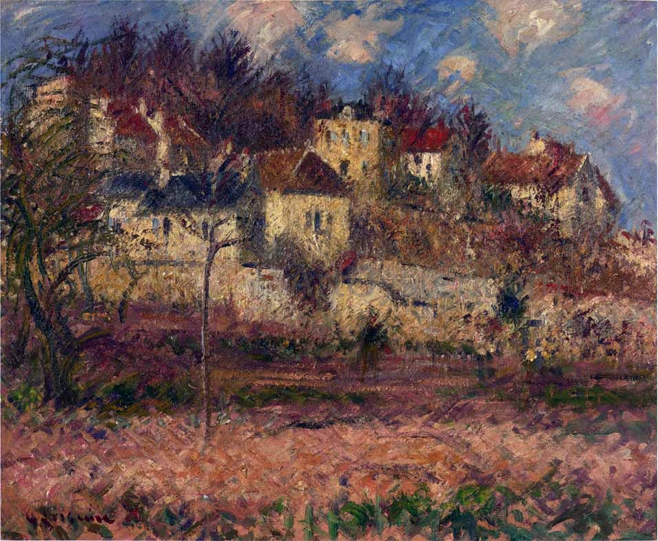 Gustave Loiseau Village on the hill - Hand Painted Oil Painting