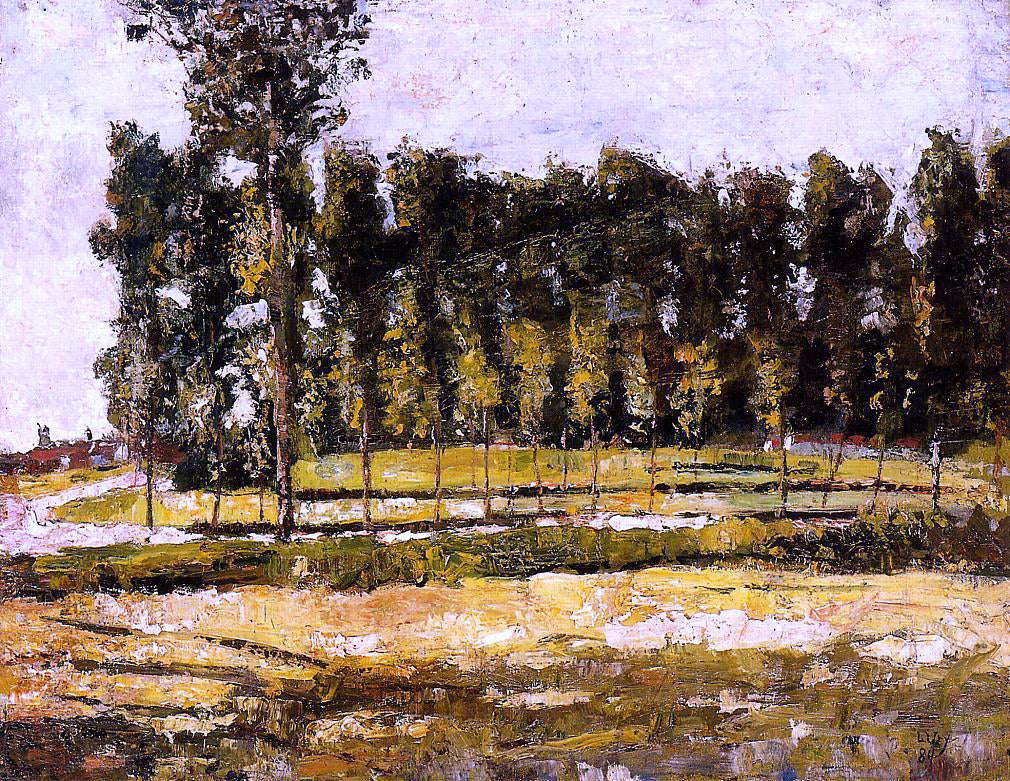 Lesser Ury Village Road at the Edge of the Forest - Hand Painted Oil Painting