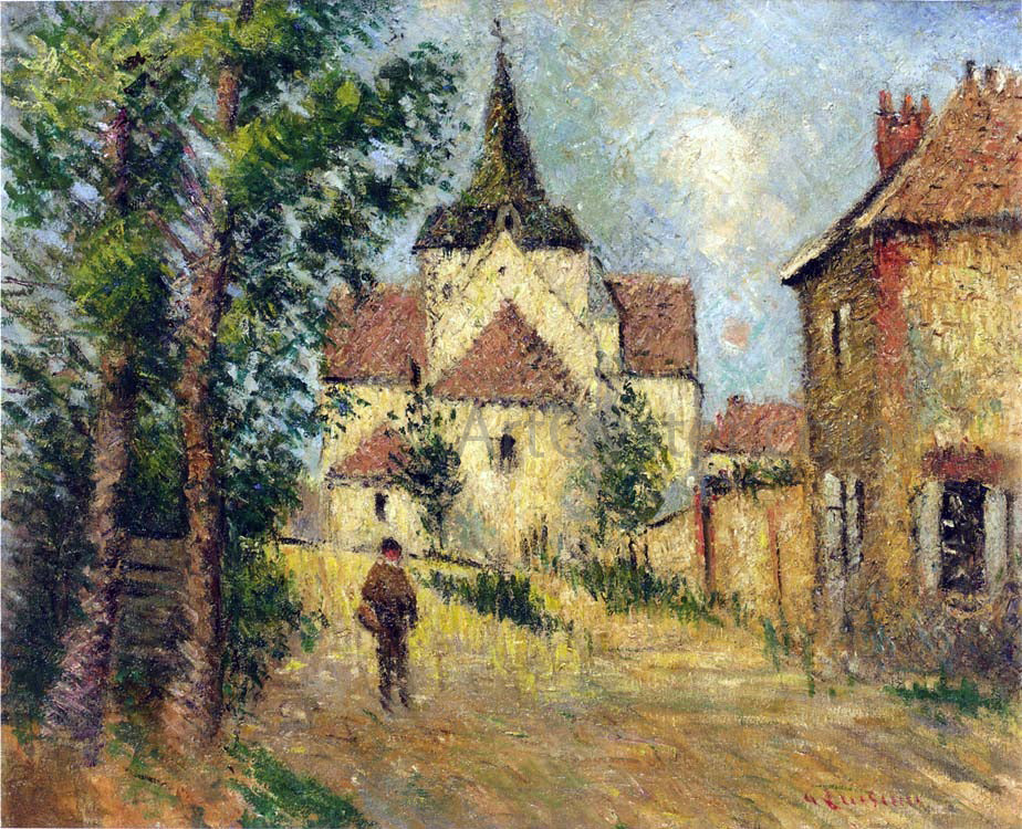 Gustave Loiseau A Village Street - Hand Painted Oil Painting