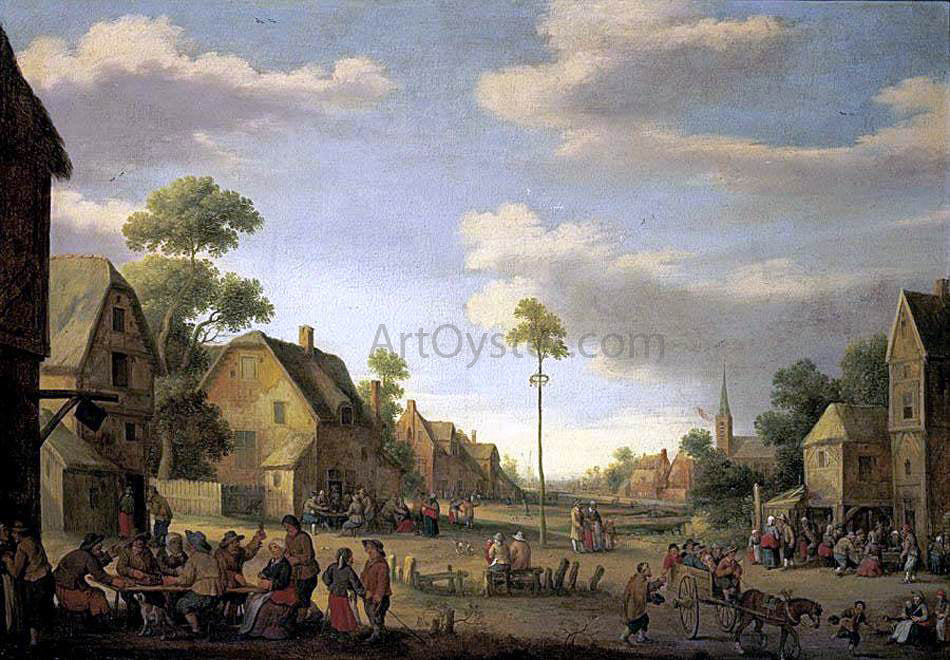 Joost Cornelisz Droochsloot Village Street - Hand Painted Oil Painting