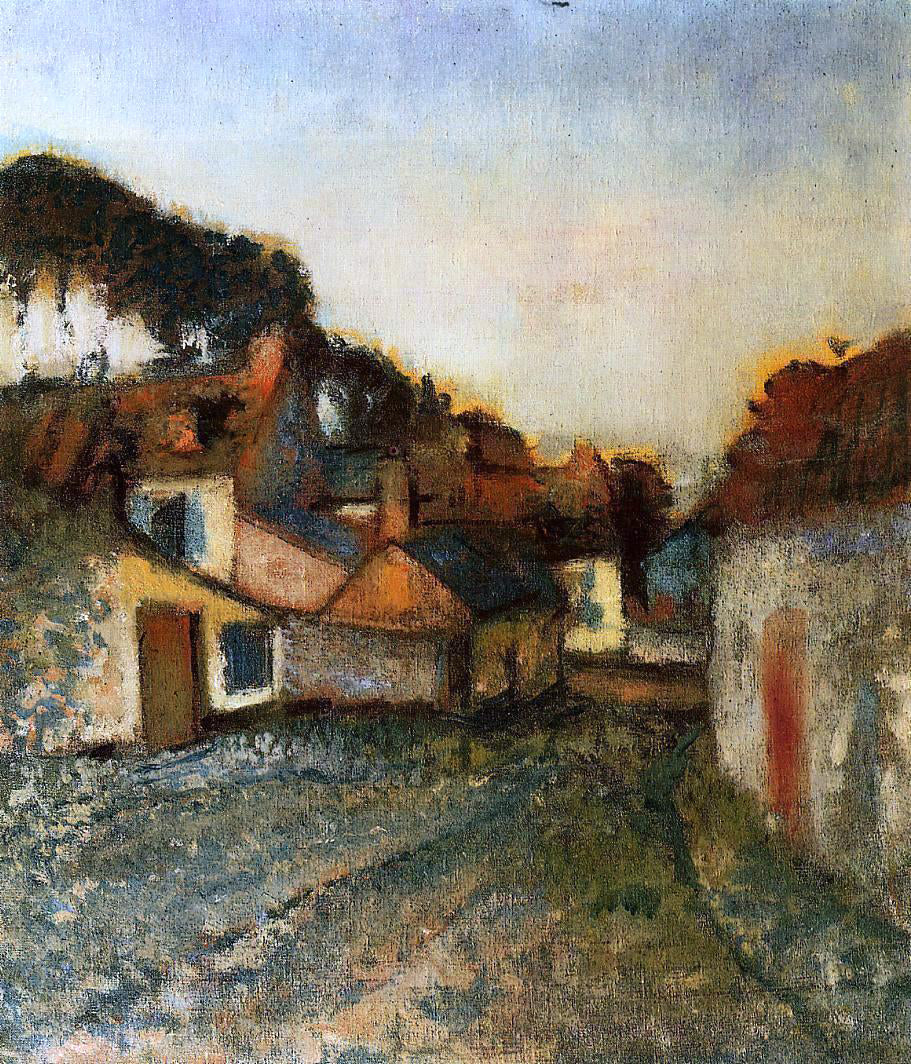 Edgar Degas Village Street - Hand Painted Oil Painting