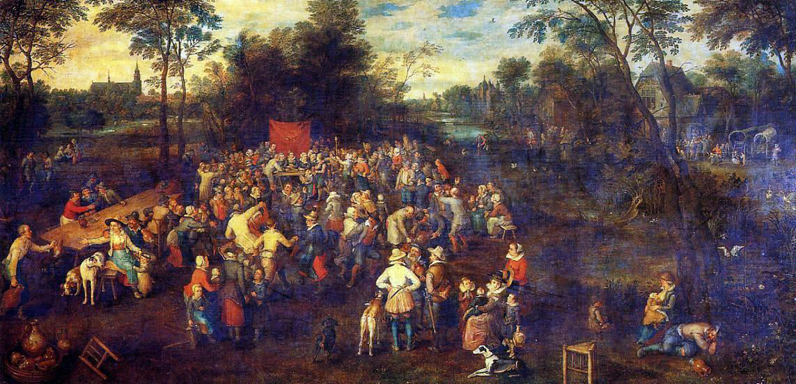 Francine Charderon Village Wedding - Hand Painted Oil Painting