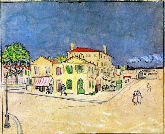  Vincent Van Gogh Vincent's House in Arles (also known as The Yellow House) - Hand Painted Oil Painting