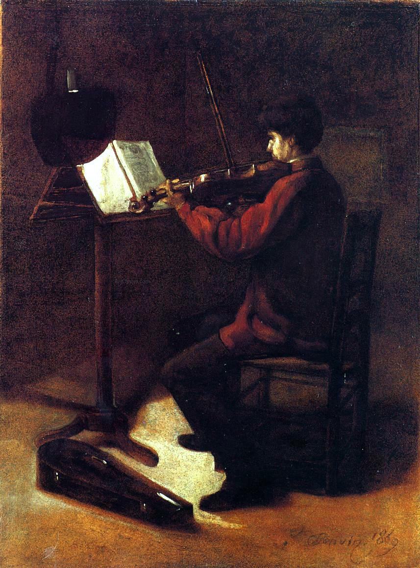 Francois Bonvin Violinist - Hand Painted Oil Painting