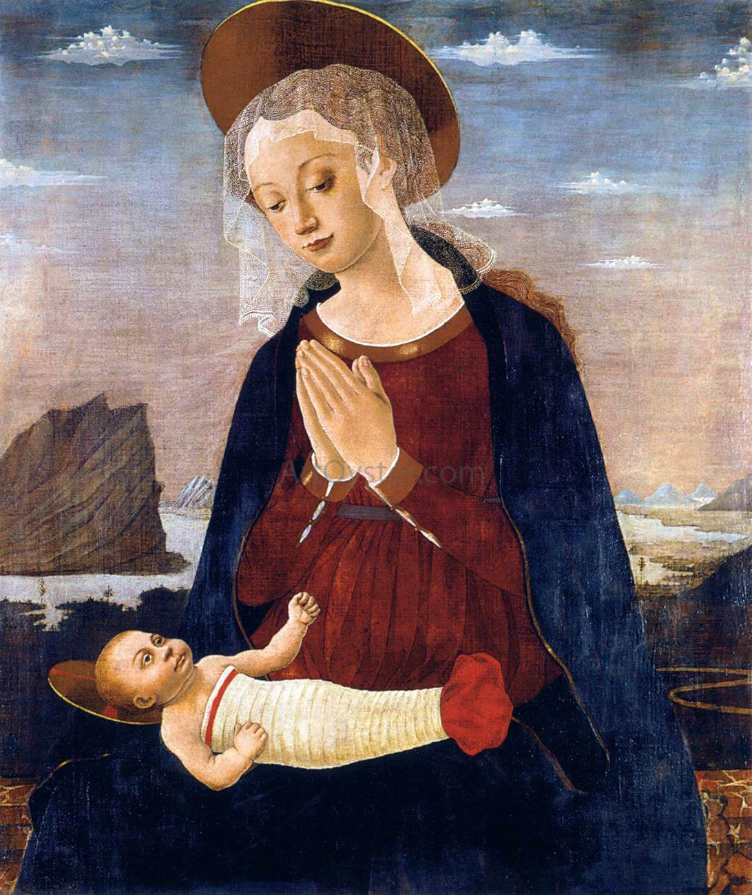 Alessio Baldovinetti Virgin and Child - Hand Painted Oil Painting