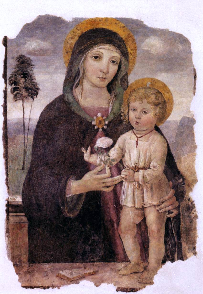 Bartolomeo Caporali Virgin and Child - Hand Painted Oil Painting