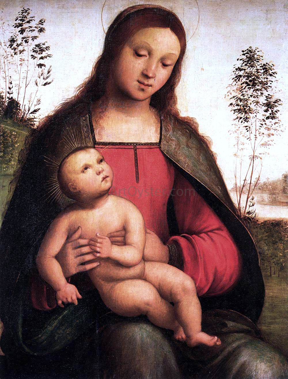The Elder Lorenzo Costa Virgin and Child - Hand Painted Oil Painting