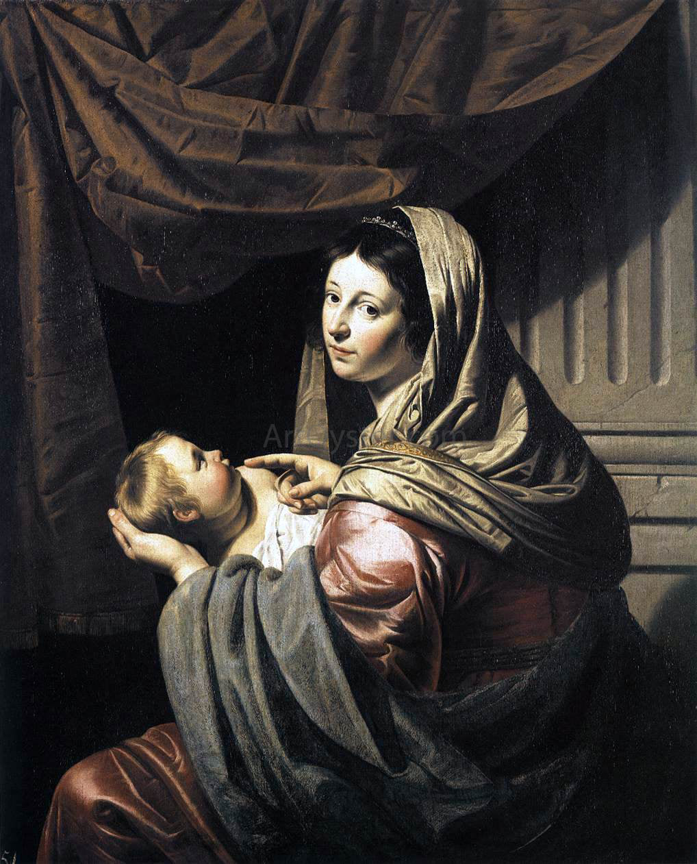 Jan Van Bijlert Virgin and Child - Hand Painted Oil Painting