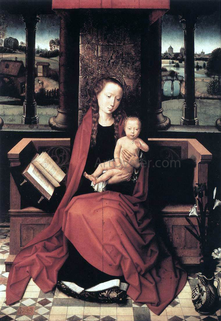 Hans Memling Virgin and Child Enthroned - Hand Painted Oil Painting