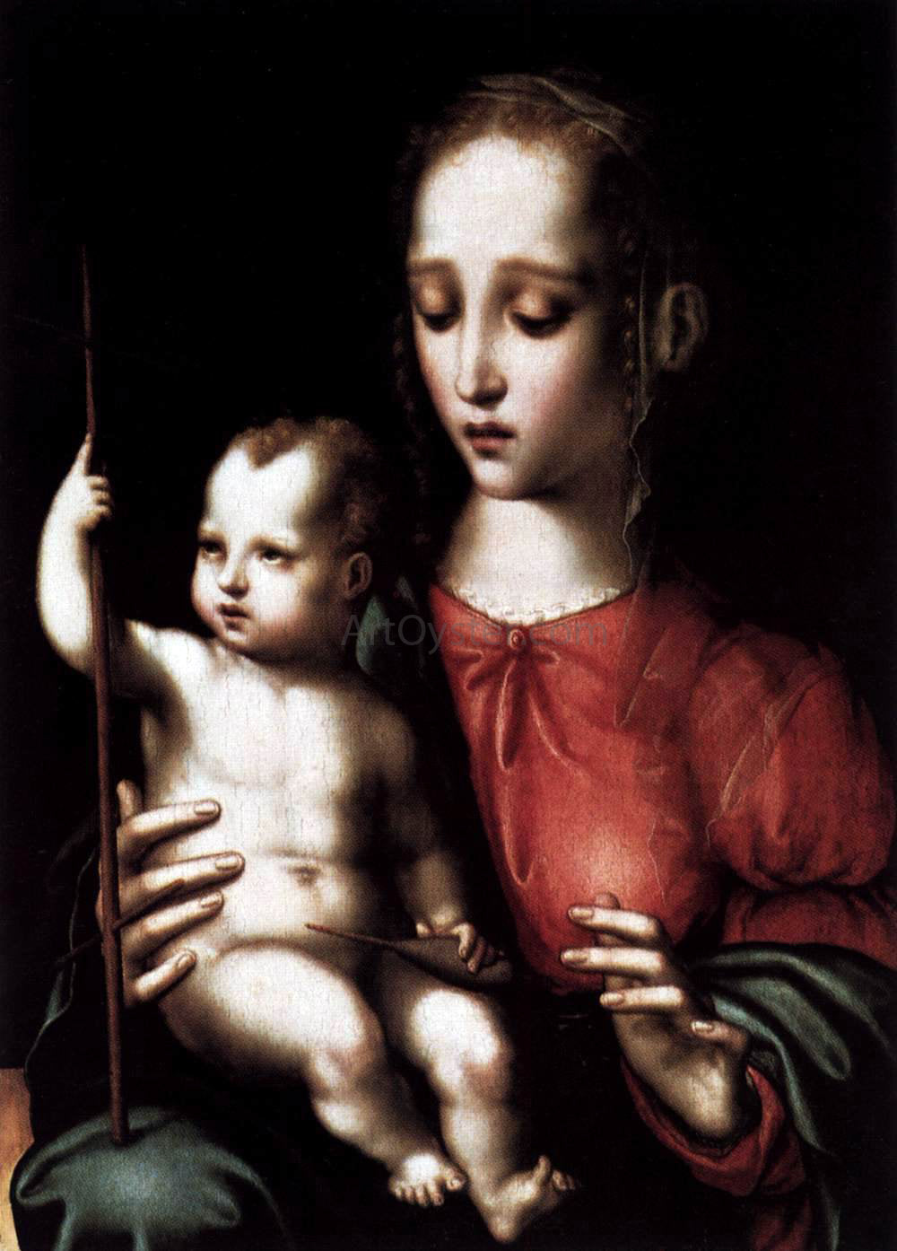 Luis De Morales Virgin and Child with a Spindle - Hand Painted Oil Painting