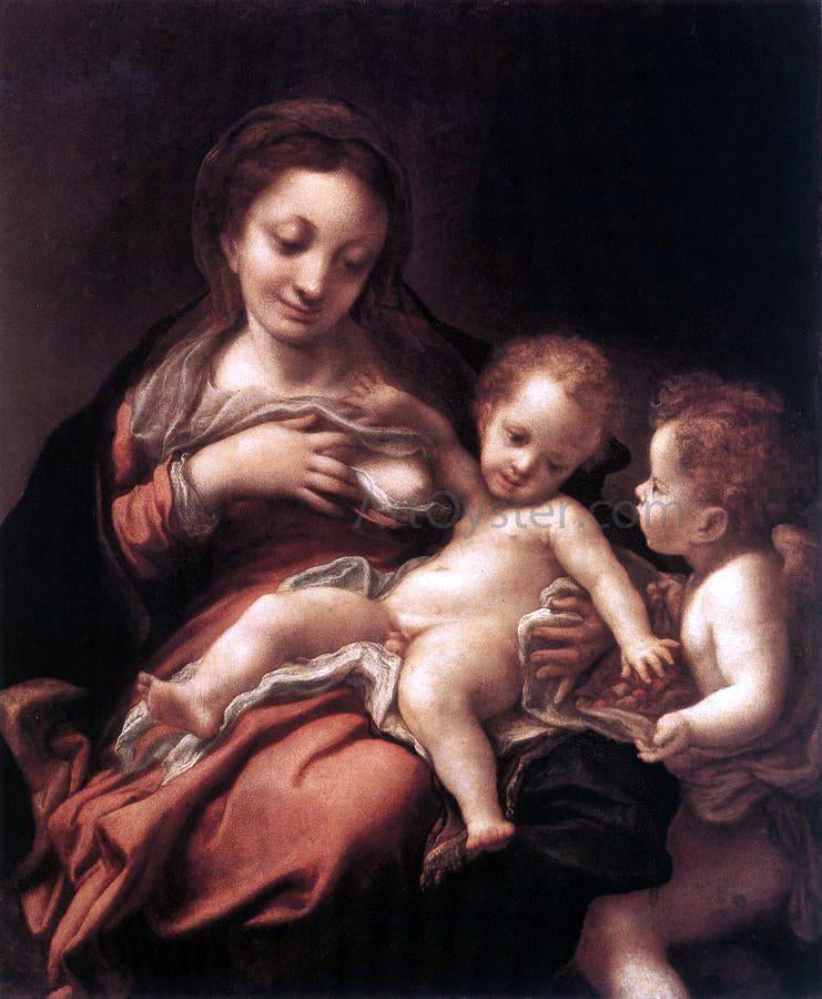 Correggio Virgin and Child with an Angel (also known as Madonna del Latte) - Hand Painted Oil Painting