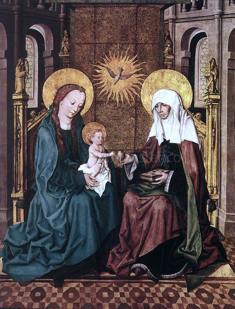 Master the Housebook Virgin and Child with St Anne - Hand Painted Oil Painting
