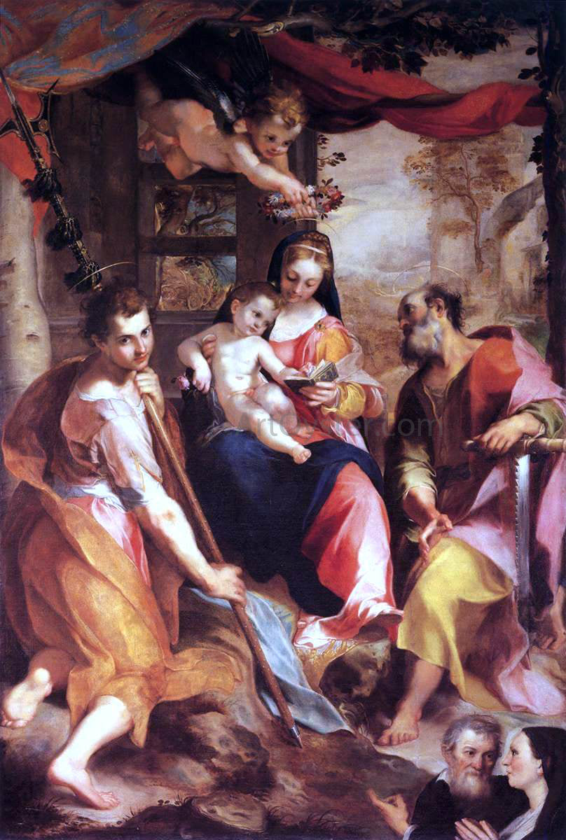 Federico Fiori Barocci Virgin and Child with Sts Simon and Jude (Madonna di San Simone) - Hand Painted Oil Painting