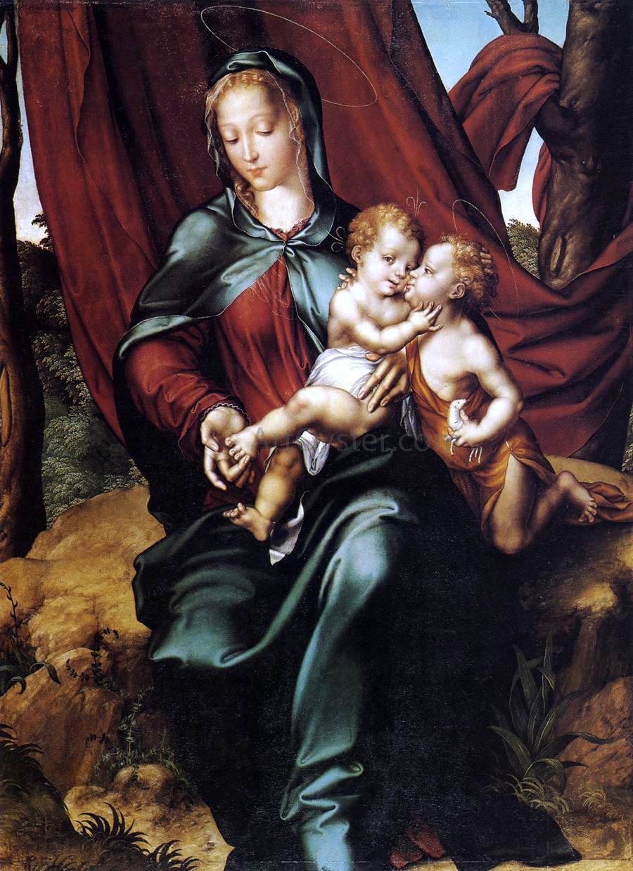 Luis De Morales Virgin and Child with the Infant St John the Baptist - Hand Painted Oil Painting