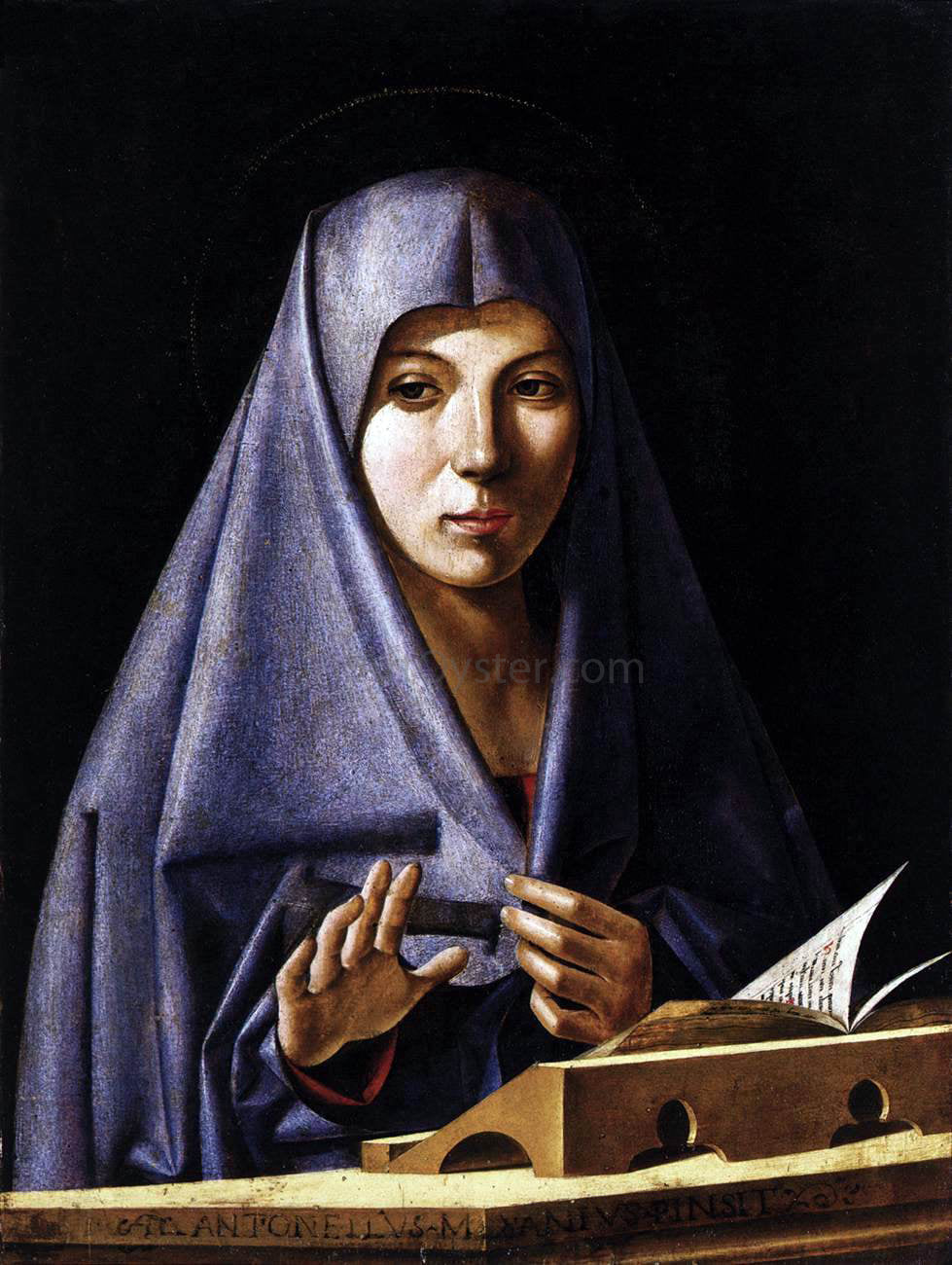 Antonio De Saliba Virgin Annunciate - Hand Painted Oil Painting