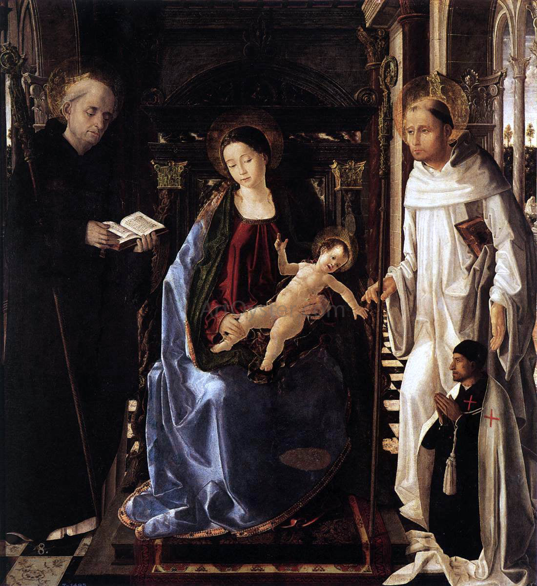 Paolo De San Leocadio Virgin of the Knight of Montesa - Hand Painted Oil Painting