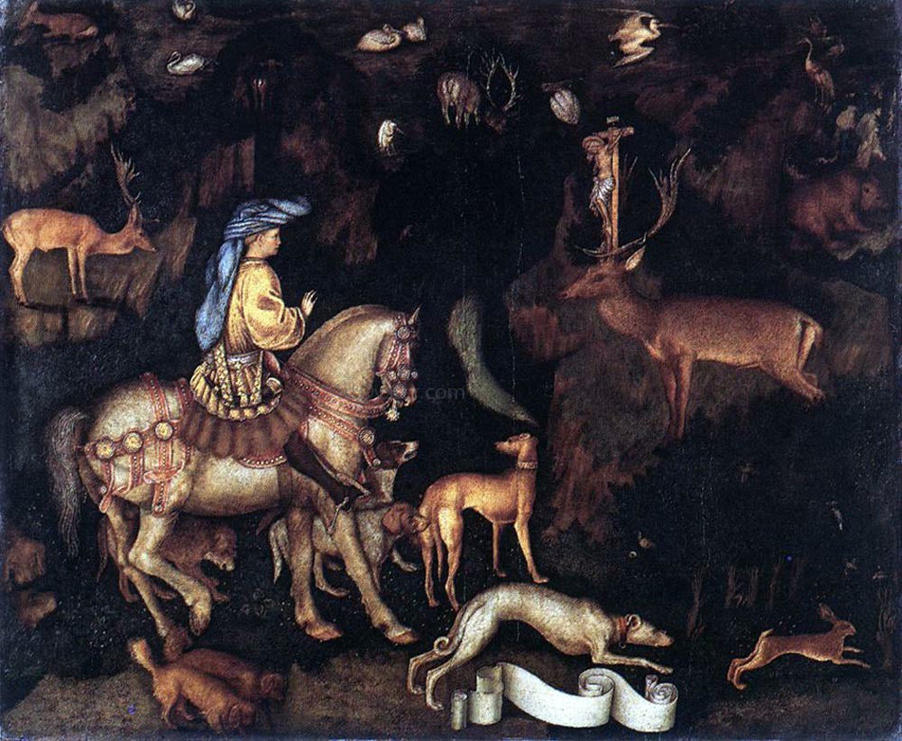 Antonio Pisanello Vision of St Eustace - Hand Painted Oil Painting