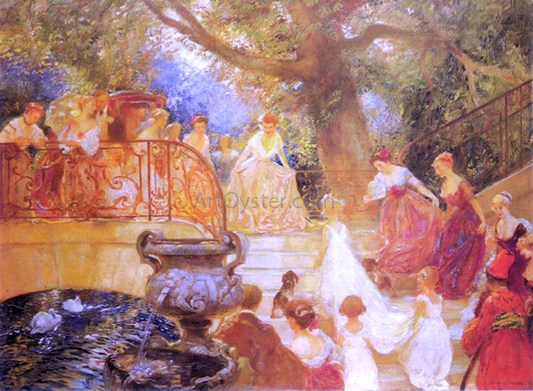 Gaston De Latouche Visit of the Princess Royal - Hand Painted Oil Painting